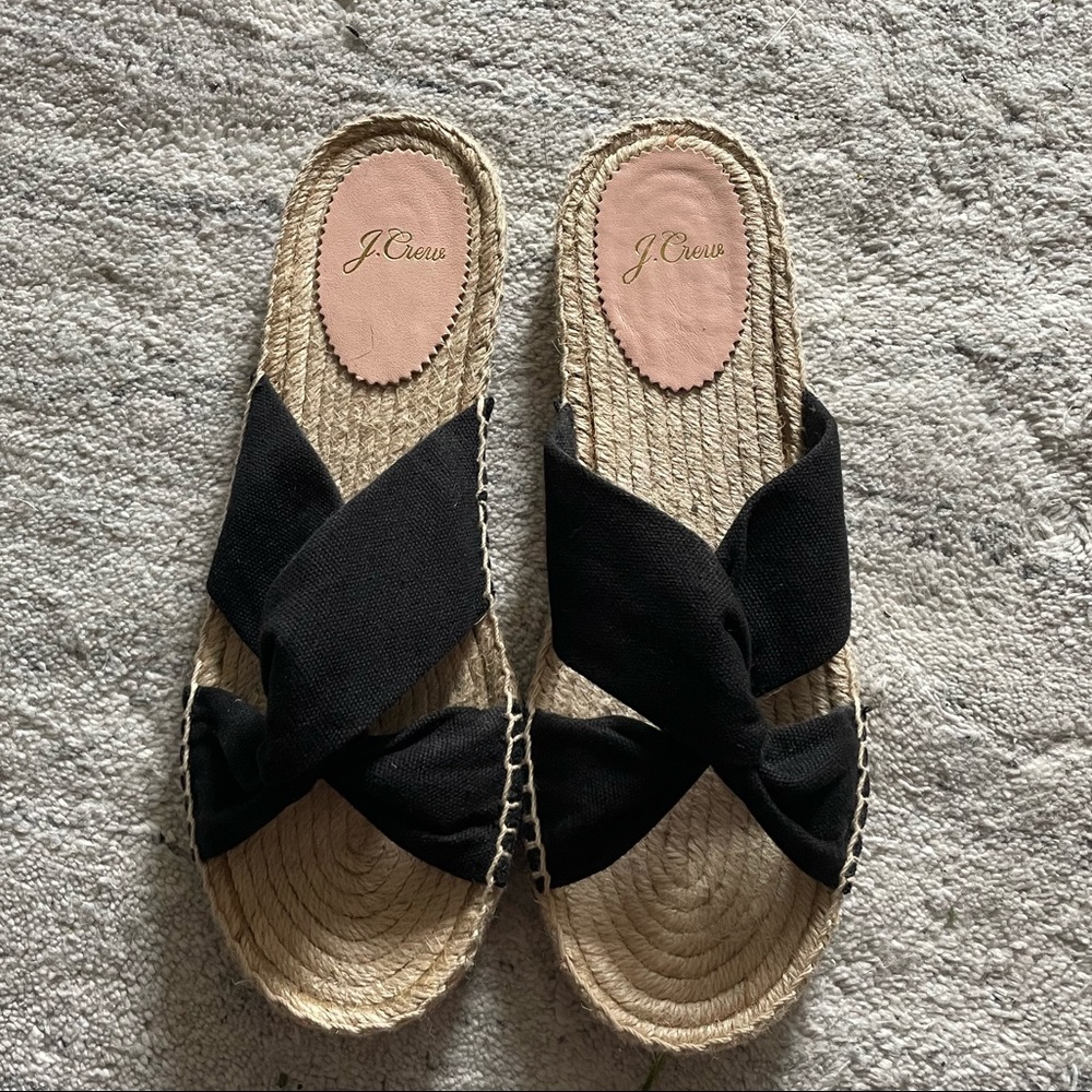 J. Crew straw sandals size 8.5
